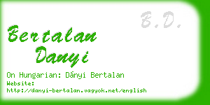 bertalan danyi business card